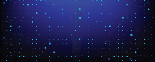 Digital Pixel Explosion. Abstract Virtual Cyber Space Data Flow. Halftone Pixel Effect Round Explosion. Vector Illustration.