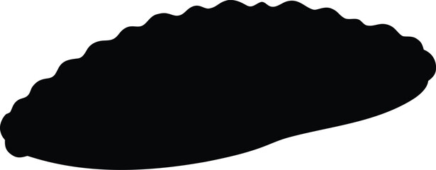 fried cutlet appetizer clean silhouette vector