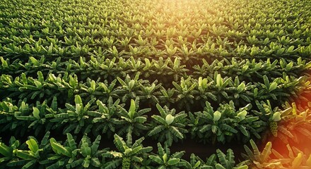 Banana Plantation Aerial View.
