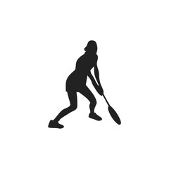 Padel Tennis Player Silhouette
