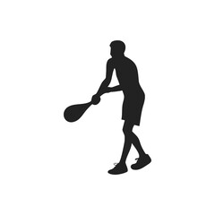 Padel Tennis Player Silhouette