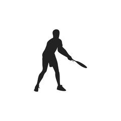 Padel Tennis Player Silhouette