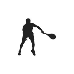 Padel Tennis Player Silhouette