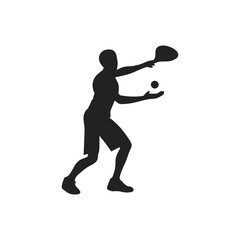 Padel Tennis Player Silhouette
