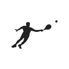 Padel Tennis Player Silhouette