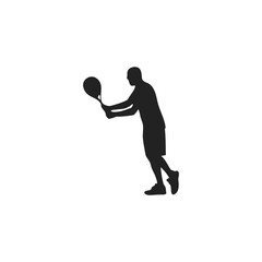Padel Tennis Player Silhouette