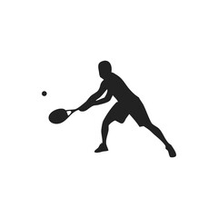 Padel Tennis Player Silhouette