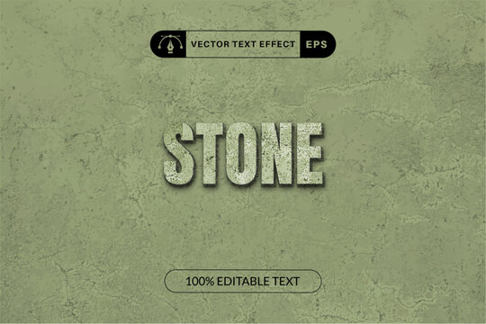 Stone text effect for construction with cement style