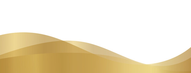 Elegant golden waves. Modern and luxurious vector graphic with transparence layers is perfect for a certificate border, banner footer or presentation