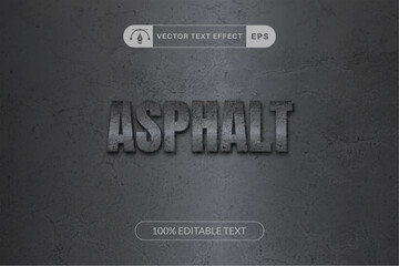 Asphalt text effect for construction with cement style