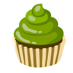 Matcha green tea cupcake