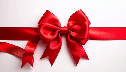 red bow isolated on white background