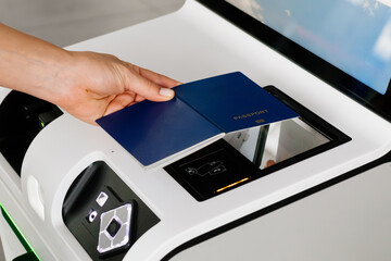 The passport scanning process at the airport highlights the importance of security and technology...