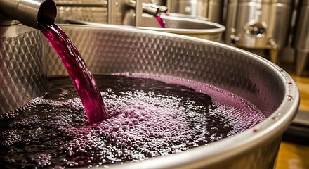 Wine manufacturing with fermentation tanks