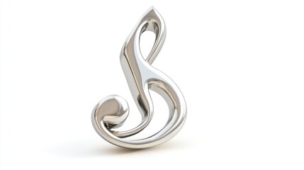 Fototapeta premium Silver musical note