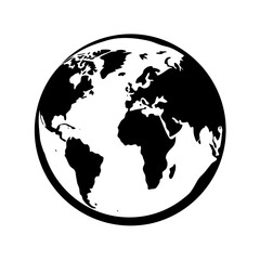 GPS Location Pin Silhouette Vector Flat Clean