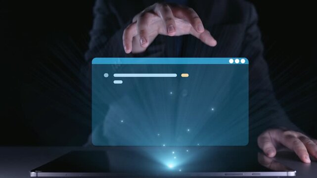 A digital interface showcasing various programming languages and code streams emerging from a laptop. The image represents innovation and creativity in software development. Qubit