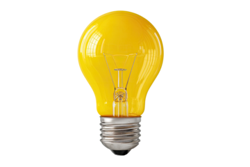 Vivid yellow light bulb
