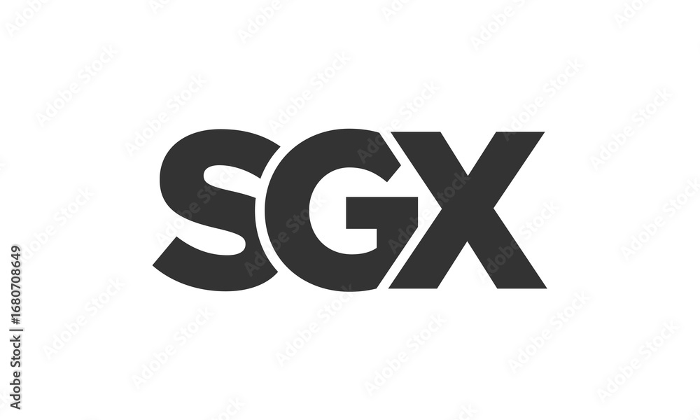 Fototapete sgx logo design template with strong and modern bold text. initial based vector logotype featuring s