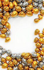 Halloween balloons around a rectangular empty white area - vertical