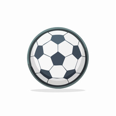 Naklejka premium Black and white soccer ball vector illustration isolated for game and competition