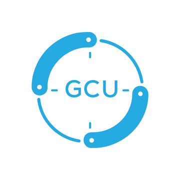 GCU Modern Company logo. GCU Circular Technology Logo design for entrepreneur and business. GCU best icon Digital Branding.
