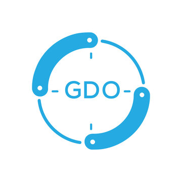 GDO Modern Company logo. GDO Circular Technology Logo design for entrepreneur and business. GDO best icon Digital Branding.
