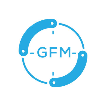GFM Modern Company logo. GFM Circular Technology Logo design for entrepreneur and business. GFM best icon Digital Branding.
