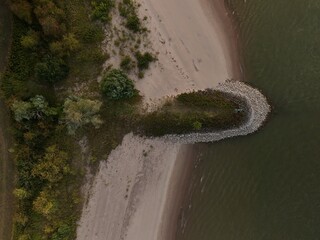 Rhein Fluß am Abend Aerials Drohne