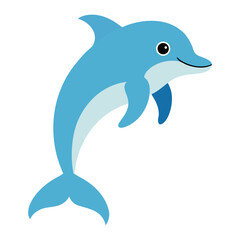 Obraz premium cute dolphin jumping vector illustration