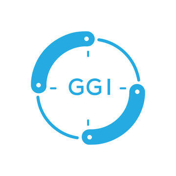 GGI Modern Company logo. GGI Circular Technology Logo design for entrepreneur and business. GGI best icon Digital Branding.
