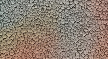 Naklejka premium Cracked earth with gradient color overlay