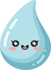Happy Water Drop Vector