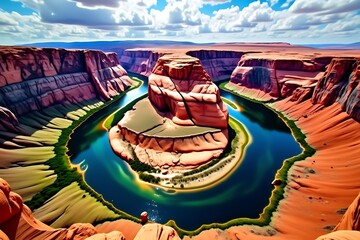 Explore horseshoe bend arizona scenic landscape photography travel destination and colorado river canyon view