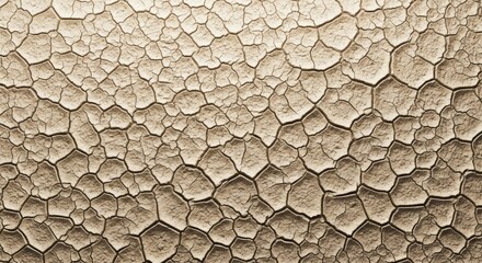Dry cracked earth with polygonal patterns