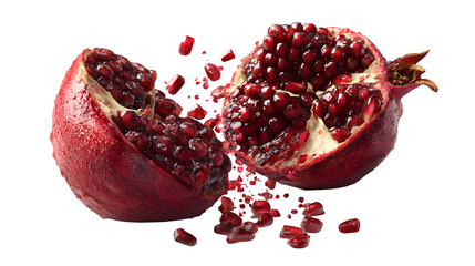 pomegranate isolated on white background