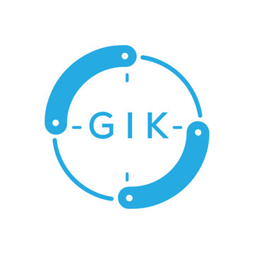 GIK Modern Company logo. GIK Circular Technology Logo design for entrepreneur and business. GIK best icon Digital Branding.
