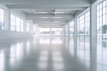 Obraz premium Empty white industrial space