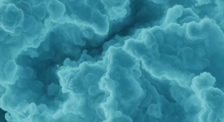 Textured turquoise clouds with deep shadows and light highlights