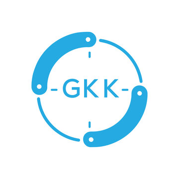 GKK Modern Company logo. GKK Circular Technology Logo design for entrepreneur and business. GKK best icon Digital Branding.
