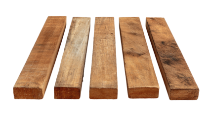 Four rectangular wooden planks, varying slightly in color and grain