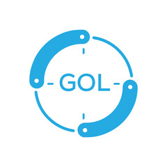 GOL Modern Company logo. GOL Circular Technology Logo design for entrepreneur and business. GOL best icon Digital Branding.  © MdAbdur