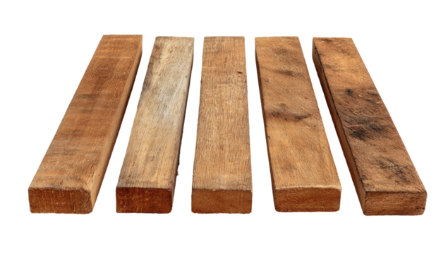 Four rectangular wooden planks, varying slightly in color and grain