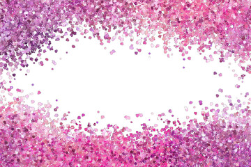 Naklejka premium Pink glittery border framing a black hole