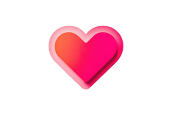 Vibrant, stylized heart graphic