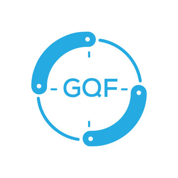 GQF Modern Company logo. GQF Circular Technology Logo design for entrepreneur and business. GQF best icon Digital Branding.
