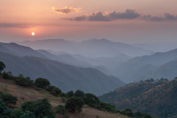 capture breathtaking beauty of sunset in mountains across  countries showcasing various landscapes and