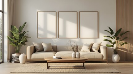 Minimalist Living Room Interior Design: Neutral Tones and Natural Light