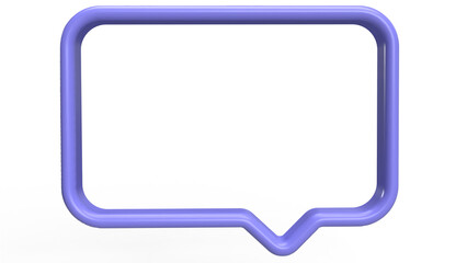 3D purple bubble talk