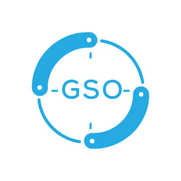 GSO Modern Company logo. GSO Circular Technology Logo design for entrepreneur and business. GSO best icon Digital Branding.
